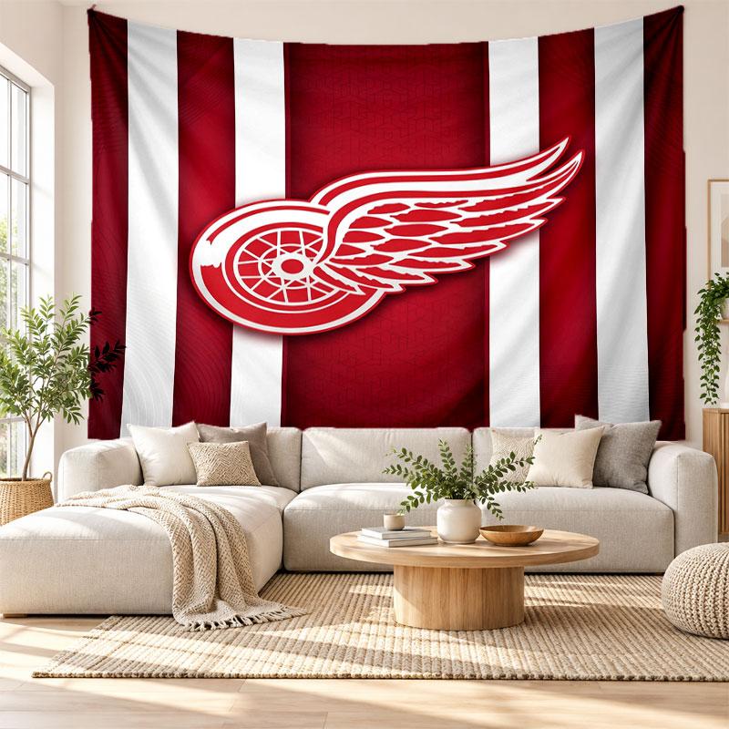 Detroit Red Wings Wall Tapestry, Soft Fabric Wall Hanging, Decorative Backdrop For Bedroom Home Wall Art