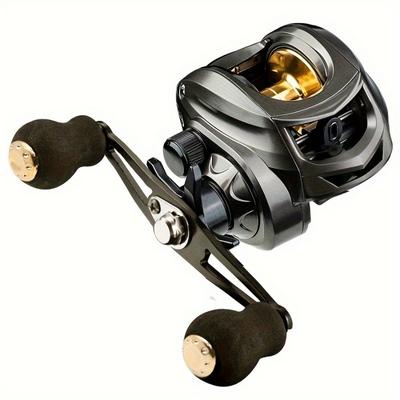 Angelrollen, Baitcastingrolle, 7 + 1 BB, max. Bremskraft 8 kg, leichte Brandungsrolle aus Edelstahl für Salzwasser und Süßwasser, Angelwerkzeug für Angler