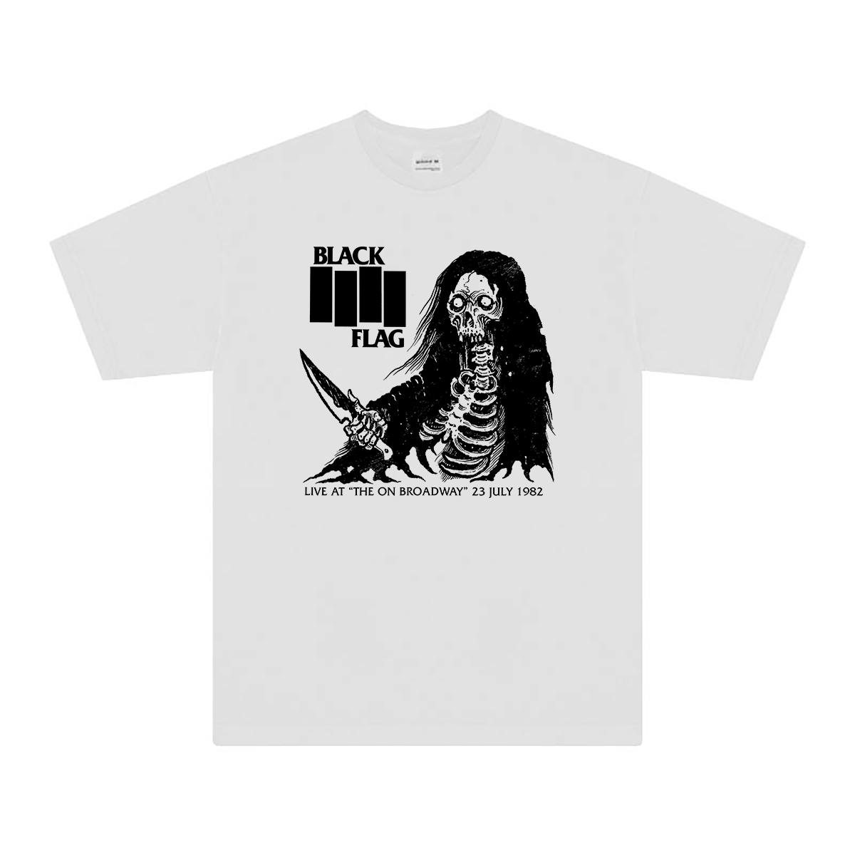 

Black Flag T Shirt Live 1982 Hardcore Punk Band Short Sleeves Unisex Graphic Cotton Loose Unisex WOMEN Summer Top Shirt S