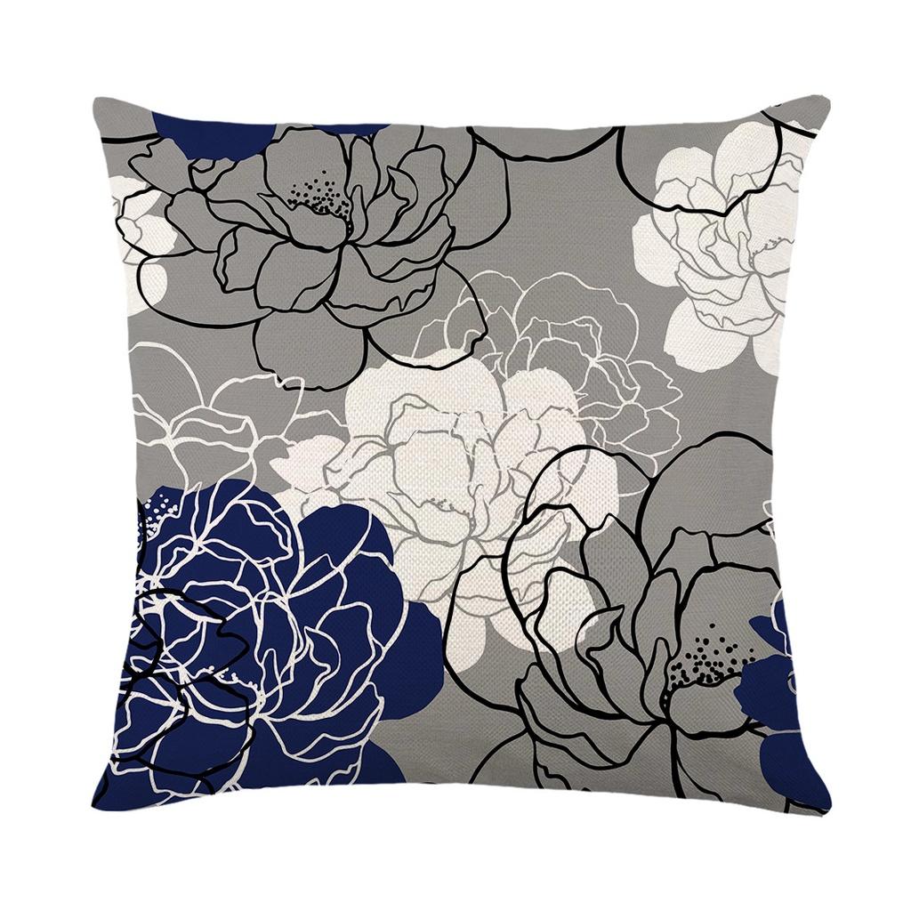 Elegant Waterproof Flower Printed Cushion Cover With Oilproof And Dustproof Features For Stylish Home Decor