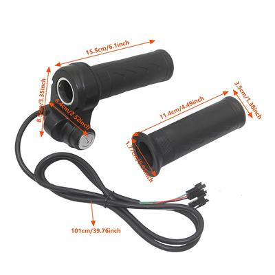 Universal Voltage E-Bike Scooter Twist Throttle Grip with Lock Key Waterproof Speed Regulating Handle Electric Motorcycle Parts