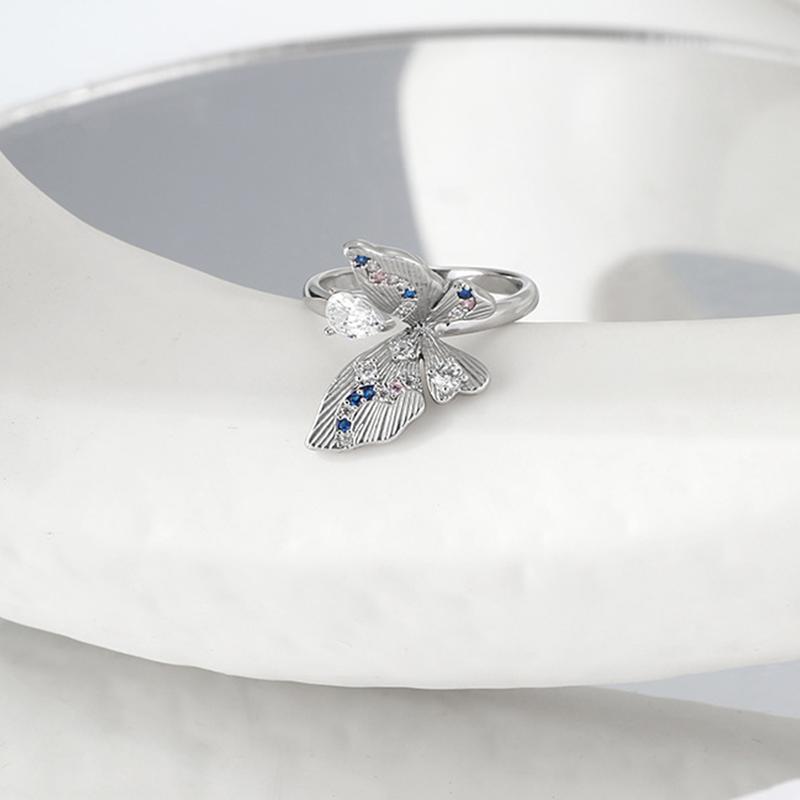 Barbie Butterfly Temperament and high-end original debut Instagram-style love confession #lucky alloy ring for women ZJYJZ-HJ-033