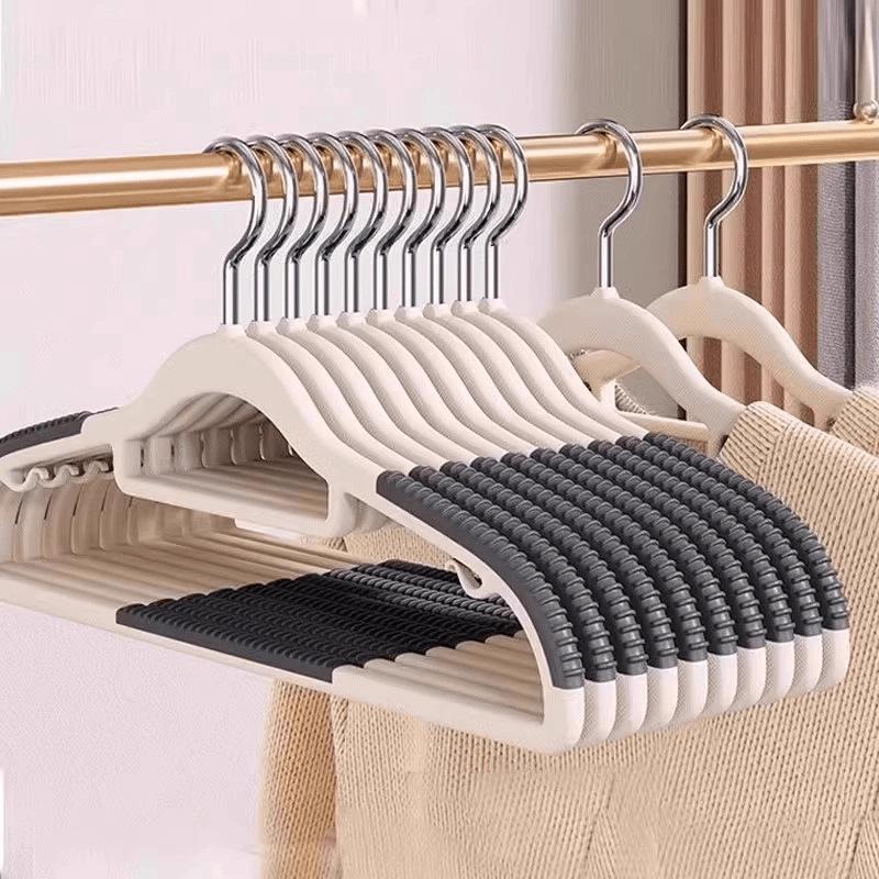 Rotatable Non-Slip Wide Shoulder Hanger for Wet/Dry Use - Multi-Functional, Traceless, Thickened Plastic Clothes Hanger