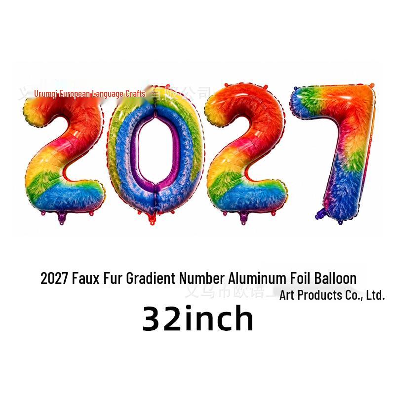 2026 Large Foil Number Balloons Set: 32'' & 40'' for New Year's Celebrations