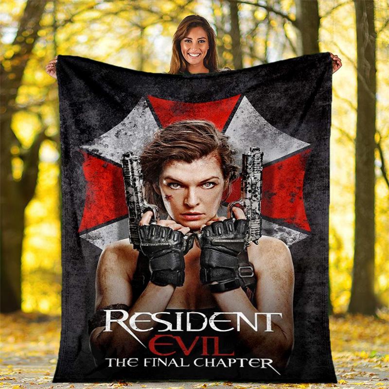The sci-fi game Resident Evil features the Umbrella Corporation blanket a soft home furnishing nap decoration a warm Sherpa blanket for all seasons U8