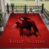 Custom Text Scream Ghostface Pattern Floor Rug Soft Indoor Carpet Mat Living Room Bedroom