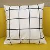 Square Nordic Pillow Case Double-sided Pillowcover Simple Fashion Black and White Geometric Pillow Car Sofa Office Bedside Back Cushion Cover