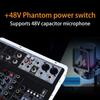 12V 99DSP Audio System Bluetooth 5.0 USB Input Mixer Power Supply Outdoor Home KTV 4/6-channel Mixer