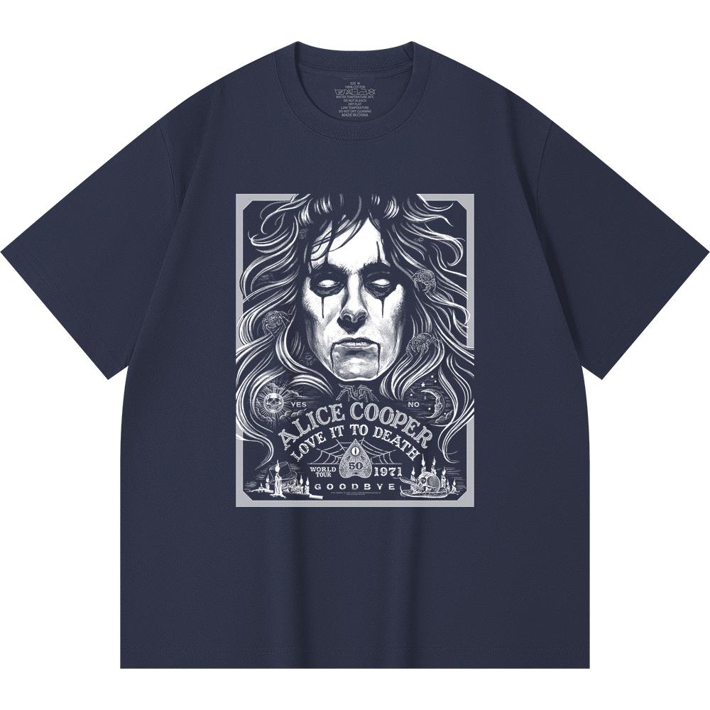 T-shirt Heavy Metal 100% Cotone 230 Gsm Stampa Band Rock Musica Popolare Unisex T-shirt Pesante in Cotone