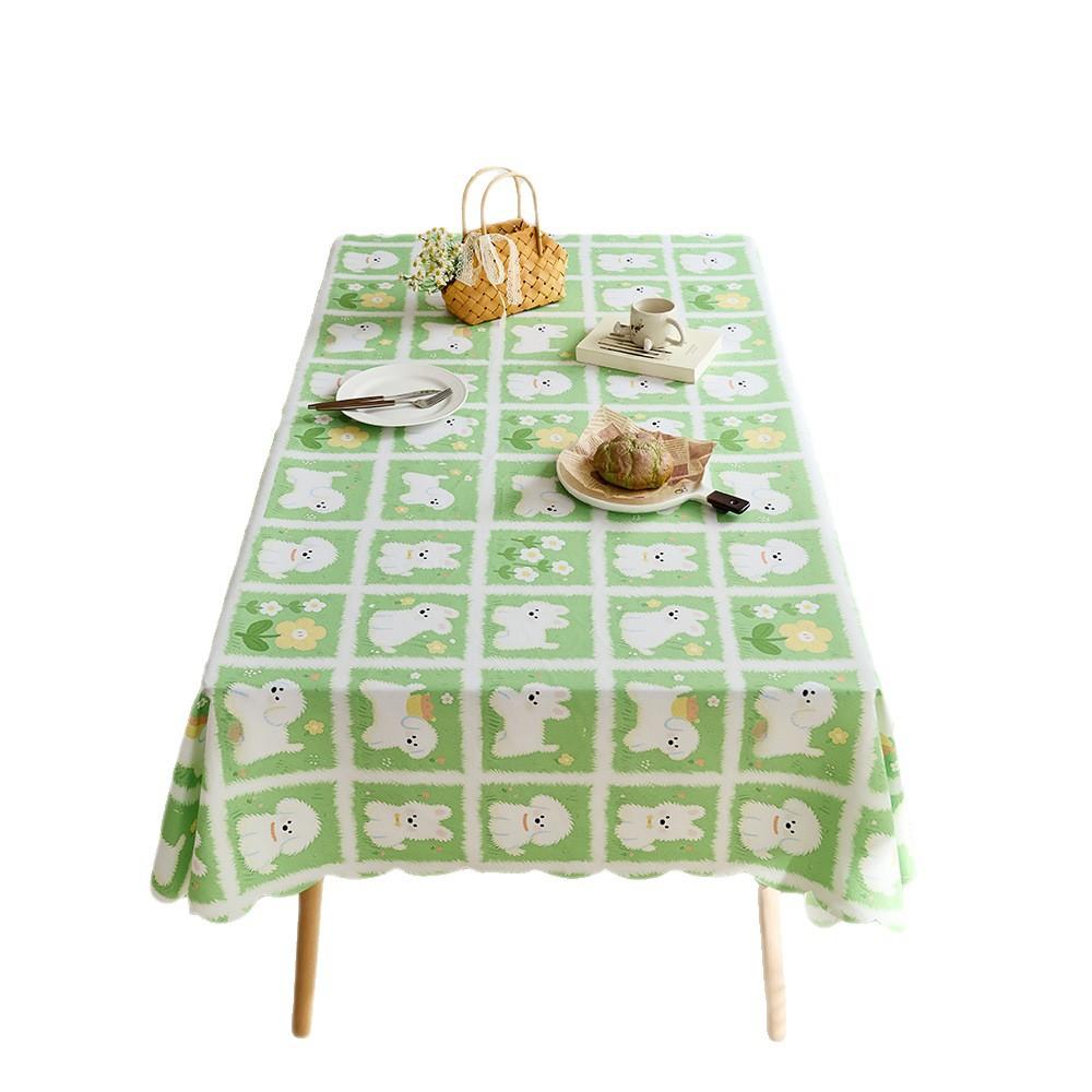 Dining Table Cloth Waterproof And Anti-Scalding Rectangular Light Luxury High-End Flannel Coffee Table Mat Table Mat