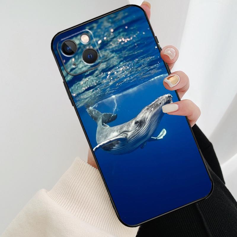 Ocean Whale Shark Waves Phone Case For iPhone 17 Pro Max 14 13 12 11 15 16 Pro Max mini 16 15 Plus 16e 17 Air Cover