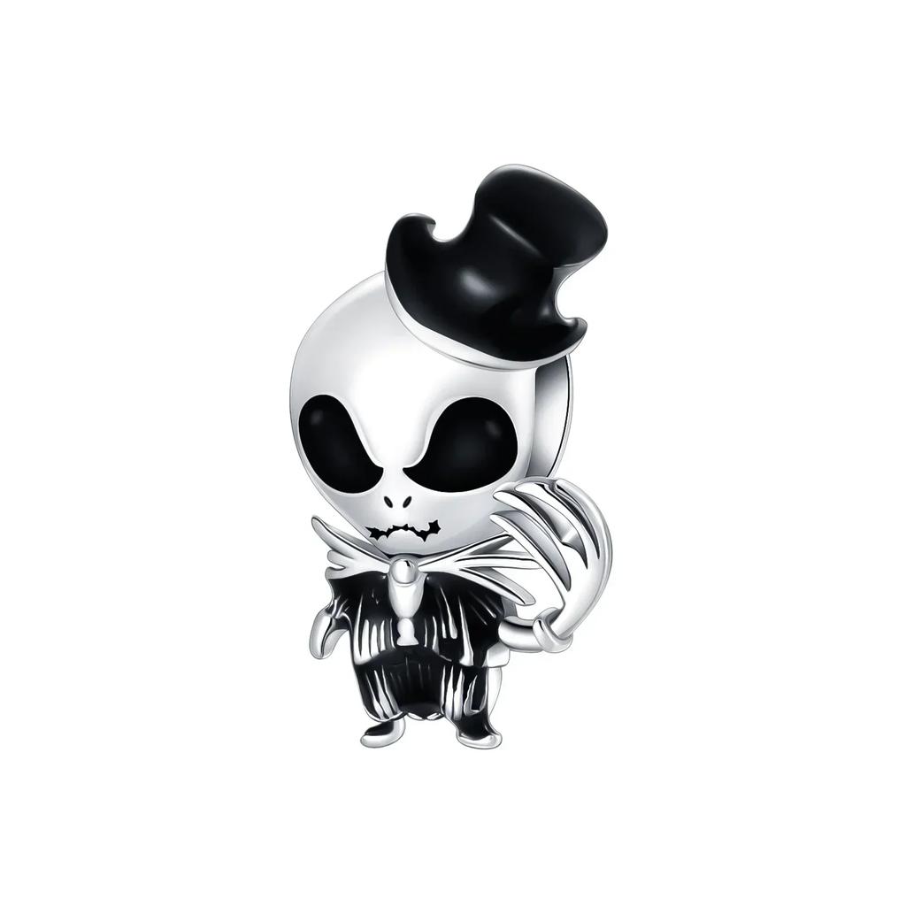 Halloween Copper Skull Charm Luminous Pumpkin Ghost Clown Bead Pendant Ring Necklace Bracelet Diy Jewelry Gift