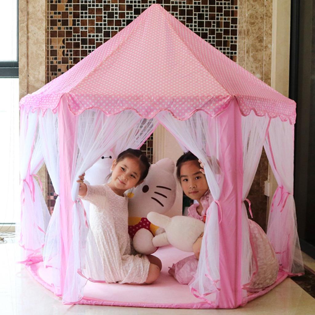 [selling-Home] Kids' Tent, Princess Castle-Shaped Foldable Playhouse, Secret Base, Birthday/Christmas Gift, Pretend Play