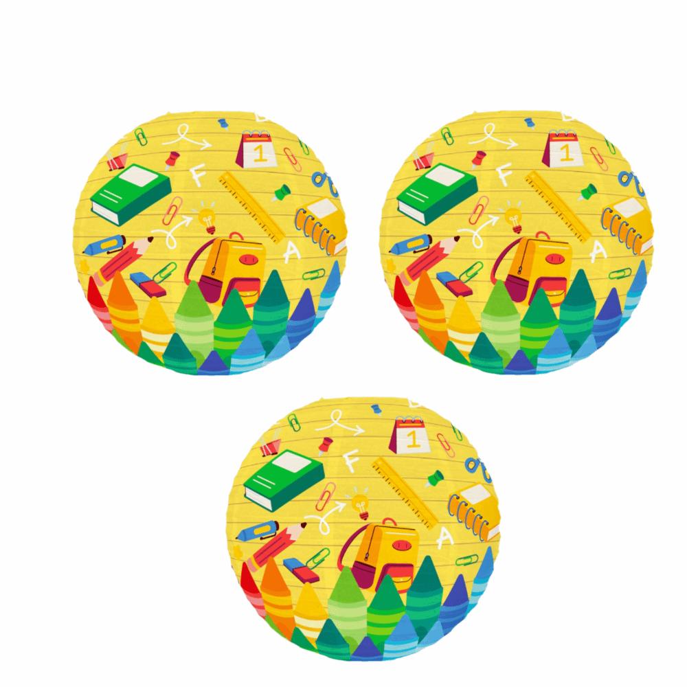 

3PCS DIY Hanging Paper Lantern 10 Inch Size DIY Paper Lantern Classroom Decoration жёлтый