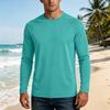 Men 50 Plus Sun Long Sleeve Shirt Lightweight Stretch Fabric Crew Neck Athletic Top for Outdoor Activities
