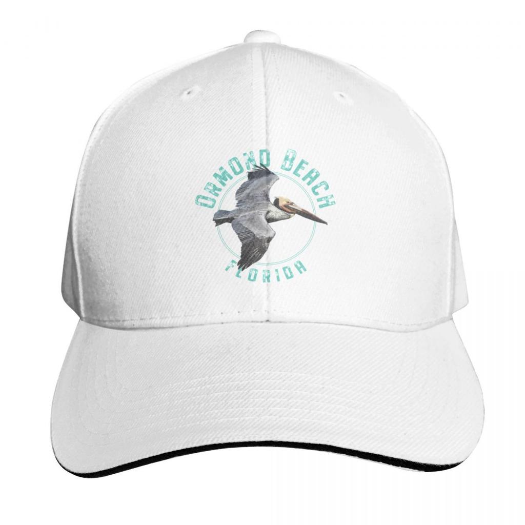 Ormond Beach Florida Pelican Design Baseball Cap Outdoor Golf Running Hiking Summer Beach Travel Streetwear Hip Hop Trendy