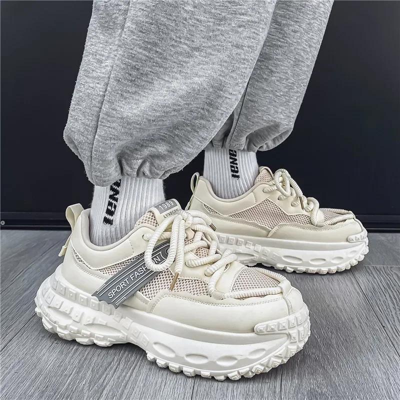 Fashion New Sneakers Men Thick-soled Shock-absorbing Men's Sports Running Shoes Retro Fog Blue Dirty Shoe Outdoor Tenis Sneakers for Men