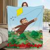 Morbida Coperta per Divani Curious George Coperta Sottile con Imbottitura Calda per Letto Coperte Calde per il Freddo a Quadri Soffice per Casa e Decorazione Cobija