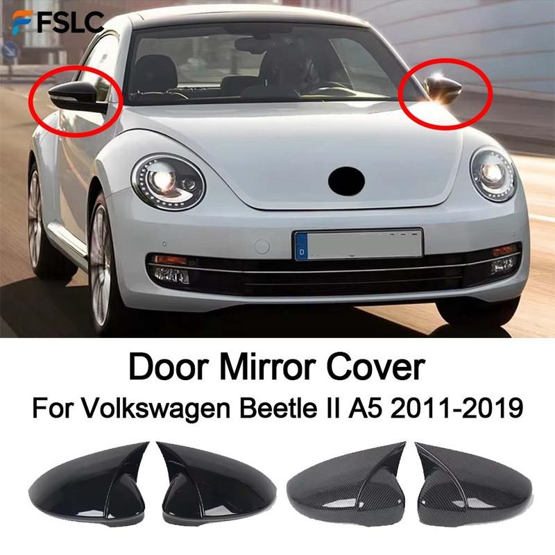 Car Upgrade For Volkswagen Beetle II A5 2011- Horn Style Rearview Mirror Cover Cap Exterior Accessories Trim