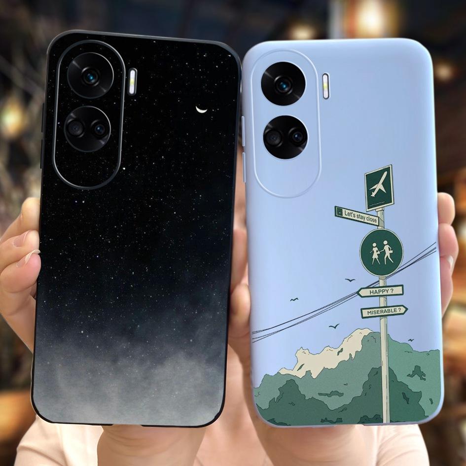 For Cover Honor 90 Lite Phone Case CRT-NX1 Fashion Butterfly Cartoon Slim TPU Soft Silicone Back Cover For Honor 90Lite 5G Funda