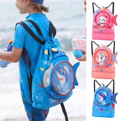 Schwimmtasche für Kinder, Cartoon-Druck, Kordelzug-Rucksack, leicht, für Strand, Schwimmbad, Sporttasche, wasserdicht, Aufbewahrungstasche für Sport