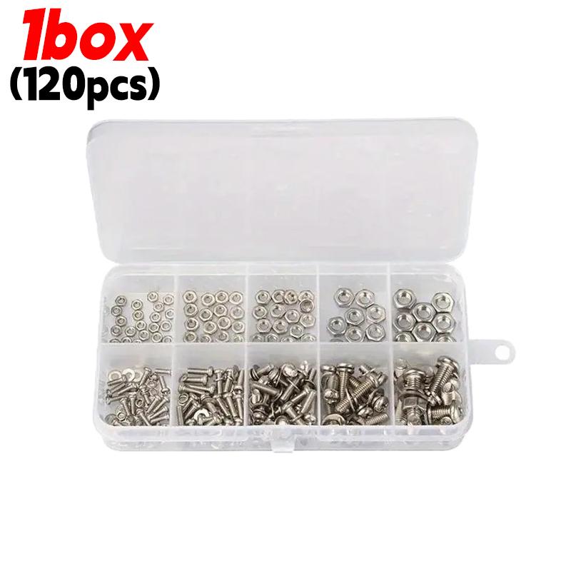 

Stainless Steel Bolts Nuts Set Machine Screw Fasteners Assortment Round Head Screw Retainer Fastener Hexagon Socket Screw Kits