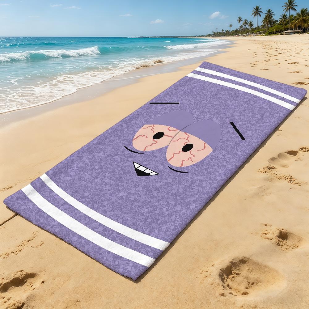 T-Towelie Cartoon Animation Towel For Outdoor Camping Beach Towel Super Absorbent Quick-Drying Summer Towel