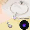 New 925 Silver Color Flowers Luminous Stars Charms Beads Fit 3mm 925 Bracelets DIY Graduation Party Jewelry