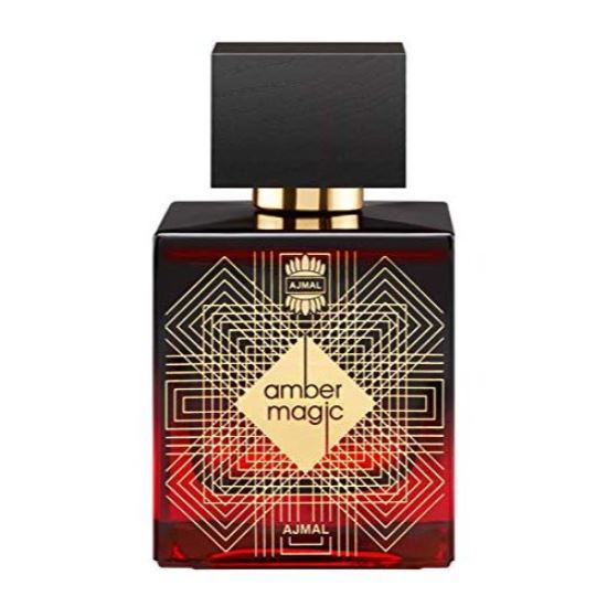 Ajmal Amber Magic EDP 100 ml, langanhaltendes Duftspray, holziges Parfüm, Geschenk für Männer