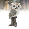 Eulenfigur, Statue, Kunstharz, Eulenskulptur, stehend auf Baumstumpf, für Zuhause, Veranda, Terrasse, Rasen, Hof, Dekoration 