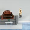 Miniature Sofa Chair Sculpture DIY Accessory Resin Art Figurine Decorative Furniture Model for House
