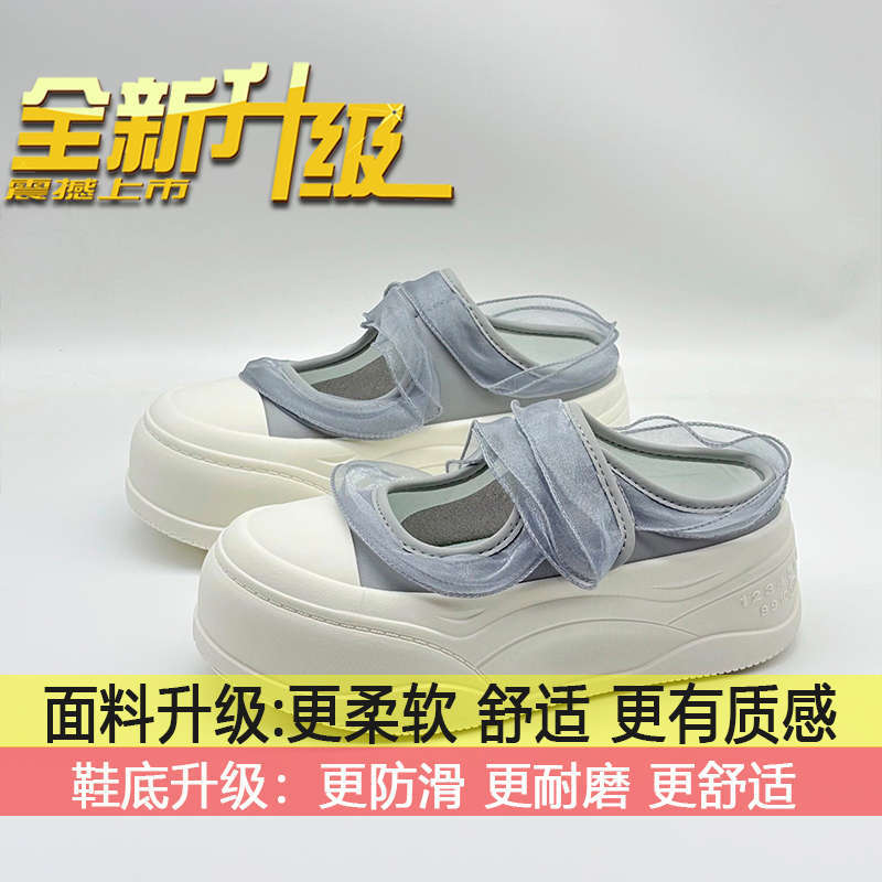 

Popular versatile commuter thick bottom heightening casual cool slippers women s wear 2025 new summer baotou half slippers 40