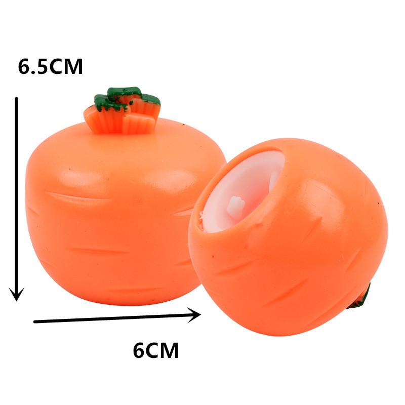 2 peças Cenoura Squishy Coelho Apertar Brinquedos Telescópicos Crianças Rabanete Coelho Copo Beliscar Brinquedo Musical Presente Criativo para Alívio de Estresse