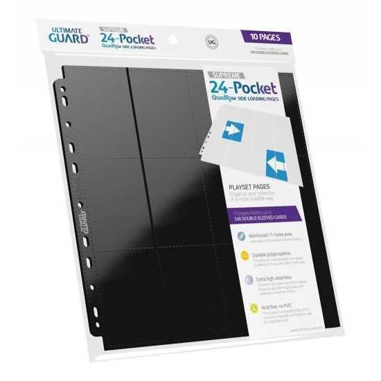 Ultimate Guard 24-Pocket QuadRow Pages Side-Loading Noir (10)