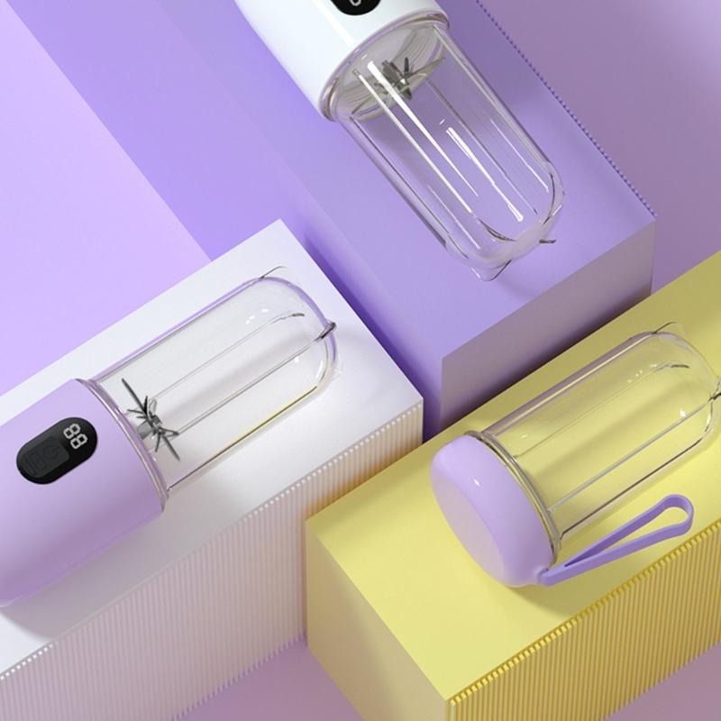 500ml Smoothie Blenders Portable USB Rechargeable Juicer with High Speed Motor Mixing Cup for Protein Shakes and Juices