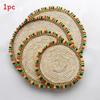 Japanese Woven Bamboo Coaster Set With Insulation For Home Use