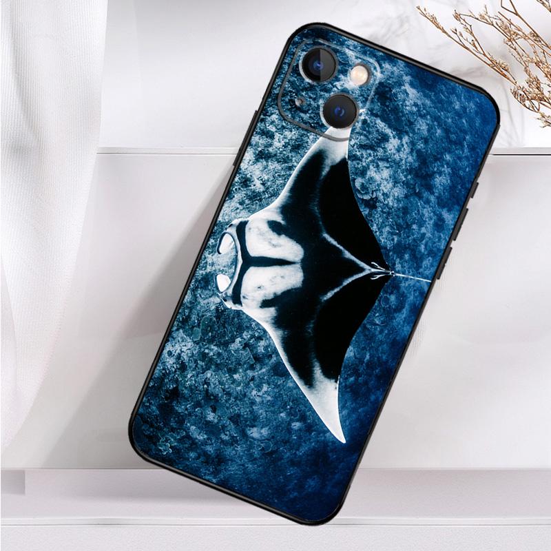Animal Manta Ray Shockproof Case For iPhone 18 17 15 16 Pro Max 11 14 Plus 12 13 Mini 16e 17 Air Phone Cover