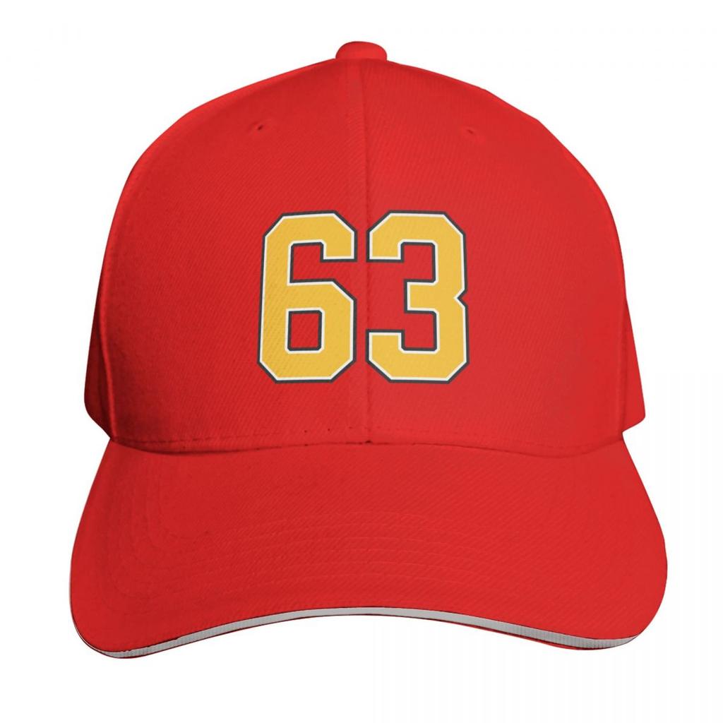 Yellow Number Lucky Sports Jersey Sixty Three Baseball Cap Sailor Cap for Unisex Sunscreen Luxury Caps Unisexs Baseball Womens