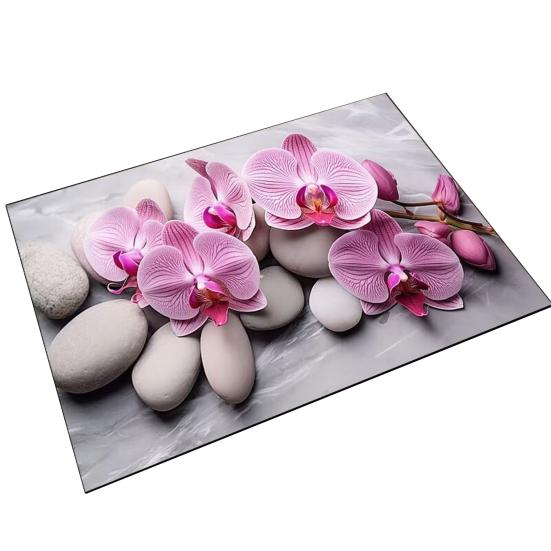 Golvmatta Halkfri Badrumsmatta med Grov Yta Gummiprickar på Baksidan Mjuk Beröring Diatomitlera Snabbtorkande Dräneringshål Badrumsmatta