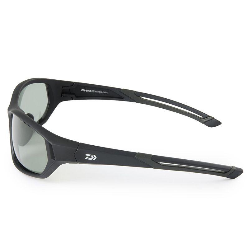 Used DAIWA Polarized Sunglasses Fishing Men's Triacetate DN-8056 Sports Type Full Rim UV Protection Sports Outdoor Gray Red Mirror Scratch Resistant