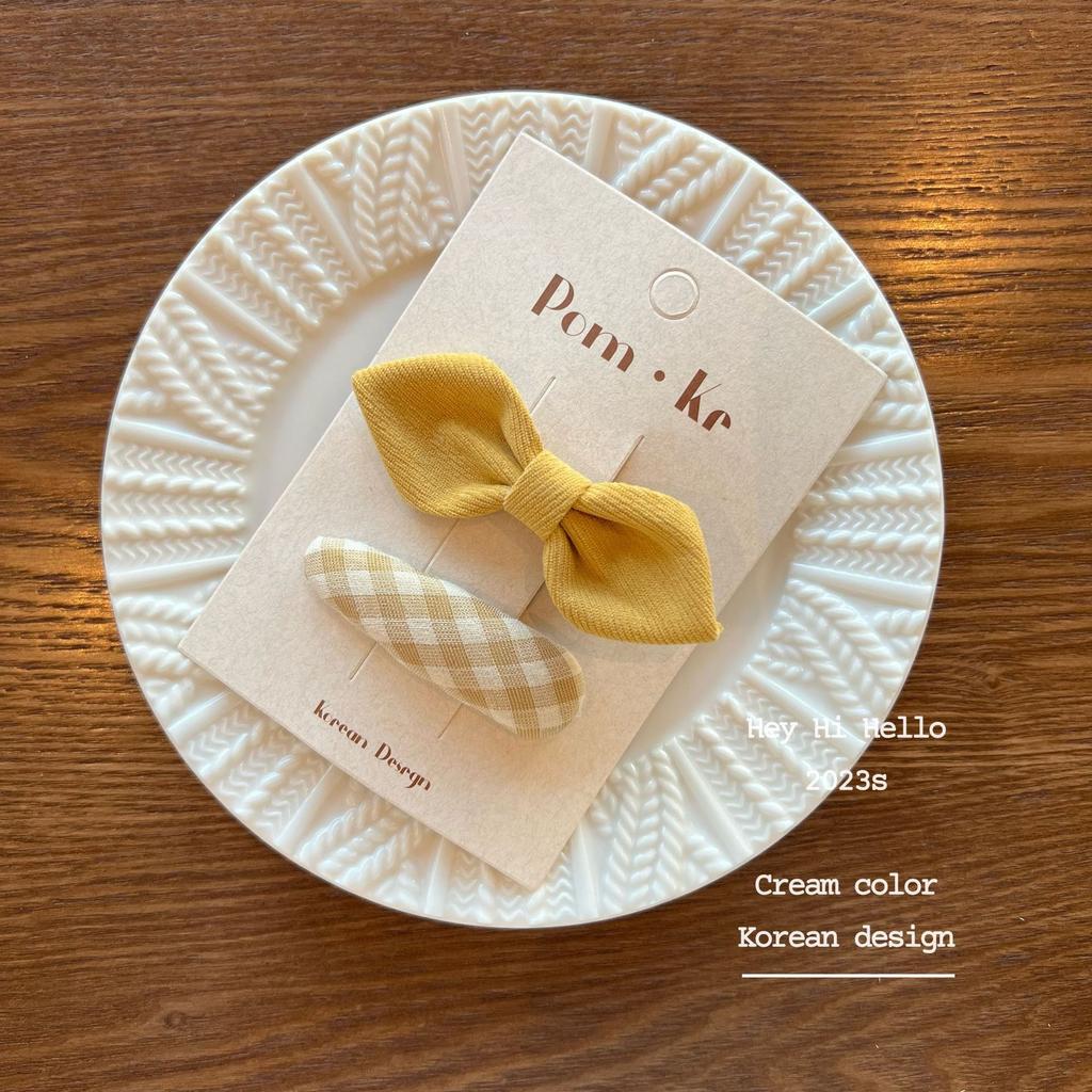 Autumn Cute Bowknot Hairpins Women Girls Kids Plaid Hair Clips Barrettes Accessories Hairclip Headdress Headwear Ornaments
