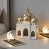 Handmade Resin Castle Figurine Tower Sculpture Castle Sculpture for Shelf for Living Room Bedroom Study Nursery Bedside Display
