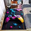 Colorful Game Controller with Paint Splash Design Carpet Decor Suitable for Use As an Anti-slip for Living Room Bedroom Sofas
