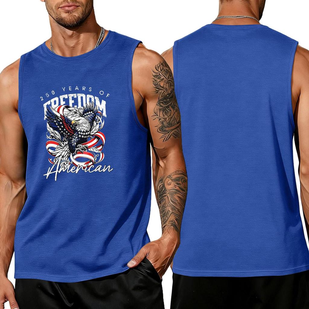 Men's loose and casual print sleeveless shirt