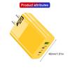 Fast Speed 65W Power Delivery Charger Head With Double Type C+USB A Port Lightweight Travel Friendly Adapter