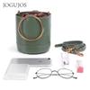 JOGUJOS new leather women's bag shoulder bag large capacity retro bucket bag premium sense vegetable tanned leather messenger bag