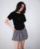 ROSEFRANTZ Soft Punching Lace T-Shirt [Black]
