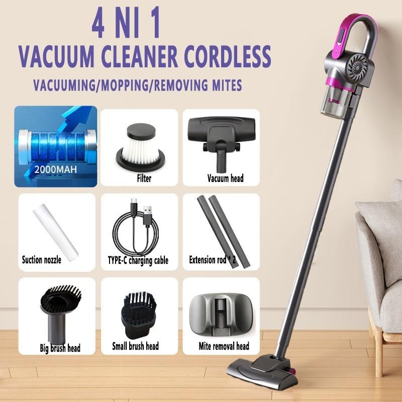 

Беспроводной ручной пылесос 4 в 1, беспроводной, для сухой и влажной уборки, для дома, автомобиля, от пылевых клещей, беспроводной, портативный фиолетовый