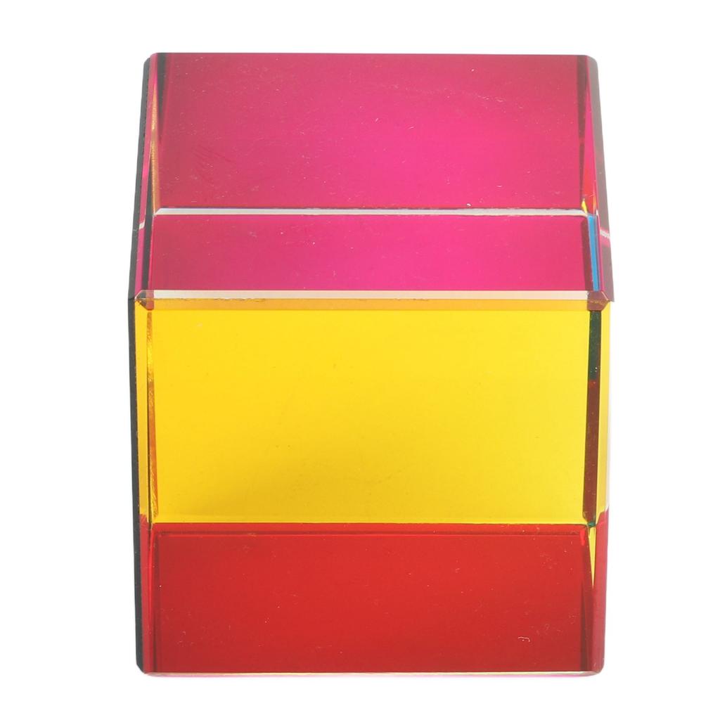 Color Cube Optical 6 Sides Cube Optical Cube Prism for Tabletop Ornaments Educational Toys Physics Toys 40mm