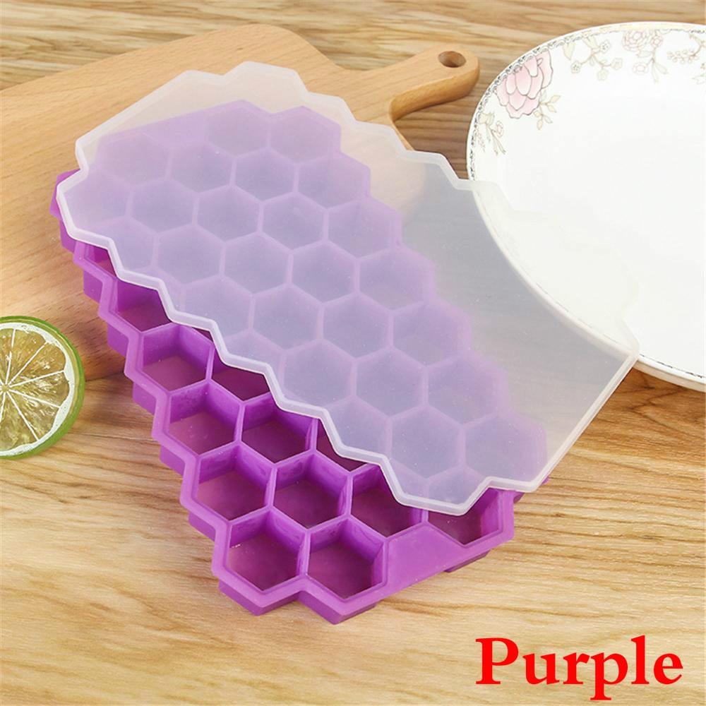 37 Grid Silicone Ice Maker Home Kitchen Ice Cube Tray Summer Honeycomb Shape Mold